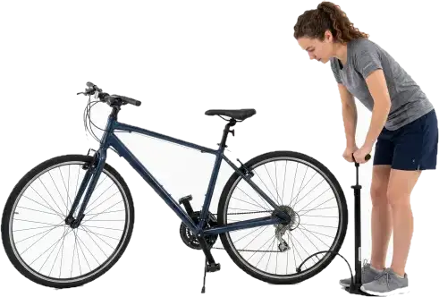 Bicycle tire pumping
